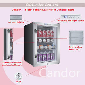 Uso Comercial 62L Candor Fábrica Personalizado Mini Refrigerador Da Bebida Frigorífico - Product Image 4