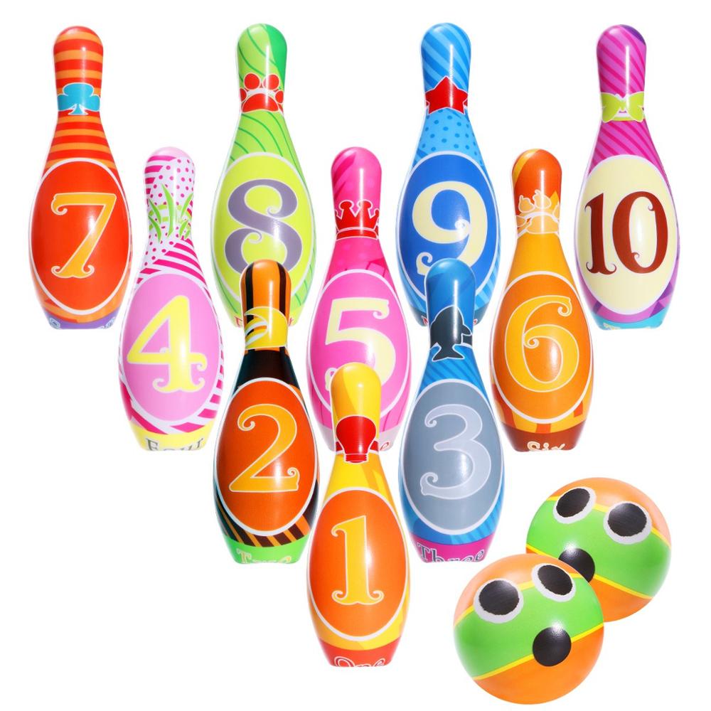 Coloful sports and entertainment and toys for kids children wooden bowling ball