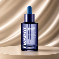 Flacon compte-gouttes en verre vide de 50 ml, multicolore, givré, transparent, flacon de sérum pour huile essentielle, soin du visage, emballage cosmétique