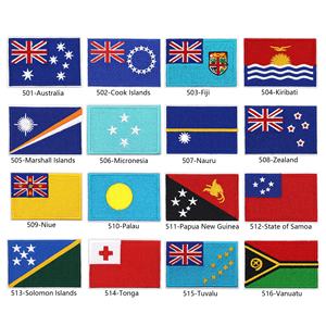 Banderas Nacionales de Oceanía Bordadas al por Mayor de Fábrica, Parches Termoadhesivos de Banderas Nacionales - Product Image 2