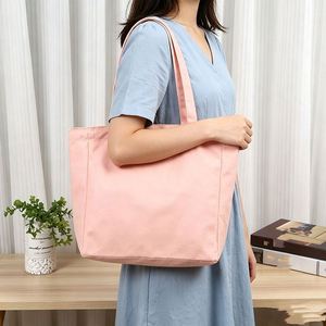 Blank Canvas Tote Custom Logo Printing Eco Friendly Shopping Student Handbag Reusable Grocery Bag - Product Image 2