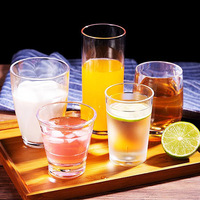 Mug en plastique PC transparent de qualité alimentaire et commerciale, durable, résistant aux chutes et aux bris, pour boissons, jus, lait, thé, bière