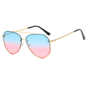 Солнцезащитные очки Kedun Double Beam Toad, без оправы, с поляризацией UV400, ретро-дизайн, модные, вогнутые, для женщин, новинка 2024 года - Product Image 3