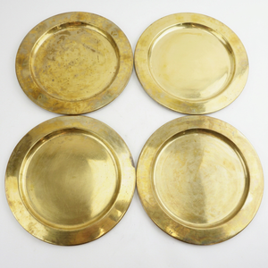 Platos decorativos para mesa, bandejas para velas, accesorios de vajilla para eventos de boda, platos thali de latón. - Product Image 1