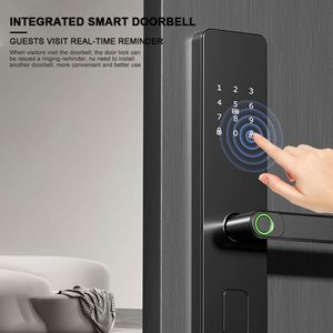 YiTechE ผู้ผลิต Tuya TTLock APP Wifi ล็อคประตูดิจิตอลแบบใช้ลายนิ้วมือ สมาร์ทการ์ด รหัสผ่าน พร้อมแป้นกด สำหรับประตูไม้ - Product Image 5