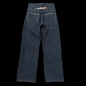 Anpassen von Factory <span class=keywords><strong>Denim</strong></span> Pants Jeans 16OZ Selvedge Raw <span class=keywords><strong>Denim</strong></span> Niedrige Köpfe Loose Fit <span class=keywords><strong>Denim</strong></span> Hip Hop Jeans mit geradem Bein - Product Image 4