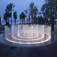Chaohua, fuente de Lago Musical a gran escala, Centro Al aire libre, pantalla de agua de baile Circular de chorro alto, sistema de parque público decorativo