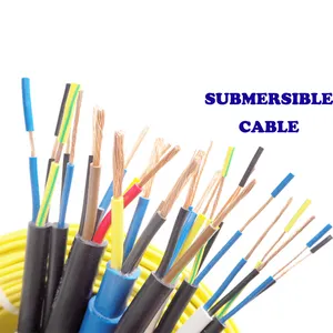 Cable plano Flexible sumergible, Cable sumergible de alta calidad, 3 núcleos, 4 núcleos