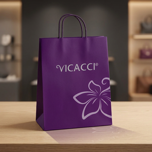 Sac de shopping en carton personnalisé de haute qualité avec estampage à chaud et impression de logo, recyclable - Product Image 2