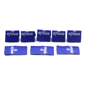 Etiqueta tejida de Jacquard personalizada, camiseta de ropa plegable con extremo, marca <span class=keywords><strong>para</strong></span> coser en ropa, <span class=keywords><strong>etiquetas</strong></span> principales lavables, etiqueta tejida impresa textil - Product Image 5