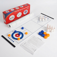 Individuelles Logo 3-in-1 Tisch-Curling-Bowling-Shuffleboard-Spielset Großhandel Tragbares Indoor-Familien-Party-Tischspiel