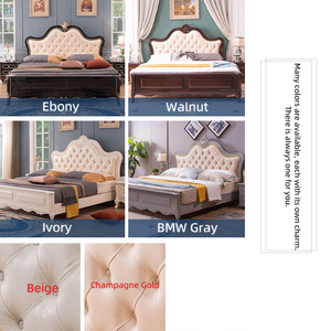 Ensemble de meubles de chambre à coucher européens pour toute la maison combinaison <span class=keywords><strong>lit</strong></span> en bois massif <span class=keywords><strong>2</strong></span> <span class=keywords><strong>places</strong></span> et <span class=keywords><strong>armoire</strong></span> de mariage - Product Image 2