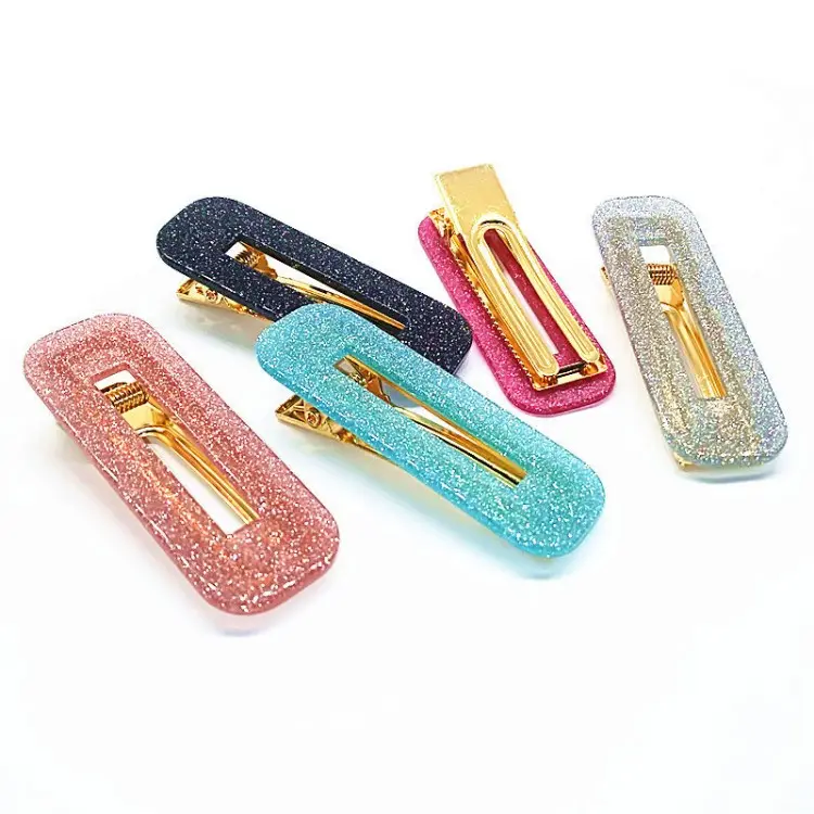 Koreanische Mädchen Haarschmuck Glitzer Acryl Krokodil Ente Clip Haarnadel für Kinder Mädchen Dame