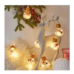 Produsen menjual pohon Natal kerucut pinus lampu led rangkaian lampu peri liburan Natal
