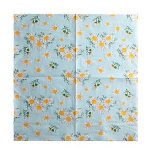Daisy Printed Paper Napkins 330mm Disposable For Themed Party Use - Product Image 5
