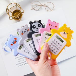 Calculatrice Ours Mini Mignonne en Forme de Dessin Animé, Porte-clés, 8 Chiffres, Alimentée par Piles, Cadeau pour Étudiants - Product Image 3