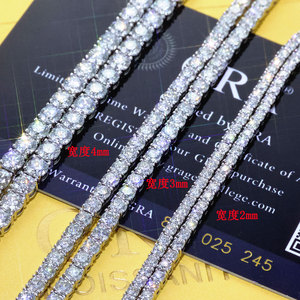 Premium B2B Wholesale VVS Moissanite Tennis Bracelets S925 Silver Iced Out Single Row Continuous Diamond Inline Chain <b>Men</b> - Product Image 6