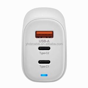 Factory Wholesale 65W Power <b>Adapter</b> <b>EU</b> US <b>Plug</b> 3 Ports QC 3.0 Type-C PD Mobile Phone Travel Chargers - Product Image 2
