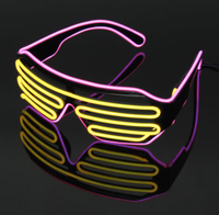 USB Rechargeable LED Light-Up Shutter Lunettes PVC Glowing DJ Bright Rave Costume pour Fête Saint Valentin Diwali Thanksgiving