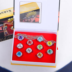 Conjunto <span class=keywords><strong>de</strong></span> <span class=keywords><strong>anillo</strong></span> <span class=keywords><strong>de</strong></span> <span class=keywords><strong>Akatsuki</strong></span>, caja <span class=keywords><strong>de</strong></span> joyería, accesorios <span class=keywords><strong>de</strong></span> Cosplay <span class=keywords><strong>de</strong></span> Anime, nuevo diseño, 10 Uds. Por set - Product Image 3