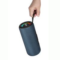 Altavoz Portátil Inalámbrico Bluetooth HF-F109 con Woofer de Tela, Luz RGB, Sonido Activo de Alta Fidelidad, Graves Estéreo, Resistente al Agua para Exteriores