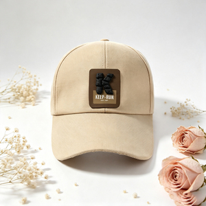 3D Raised Letter PU Leather Patch Custom Logo Faux Leather Tag Sew On Label for <b>Baseball</b> <b>Cap</b> Hat Garment Decor - Product Image 1