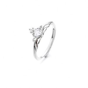 Anillo de Pareja de Princesa y Caballero, Anillo de Boda Romántico Ajustable con Diamantes, Anillo de Pareja para Mujer y Hombre, Regalo de Aniversario o San Valentín - Product Image 5