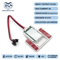 Cermin LED Pintar Grosir Pabrik dengan Sensor Radar Induksi 12V 24V 5A 60W 100W, Saklar Sensor Sentuh Peredup Cermin Kamar Mandi