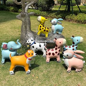 Q-versión 3D Animal de dibujos animados globo con ruedas Decoración de <span class=keywords><strong>cumpleaños</strong></span> para niños juguete para caminar lindo globo de juguete - Product Image 1