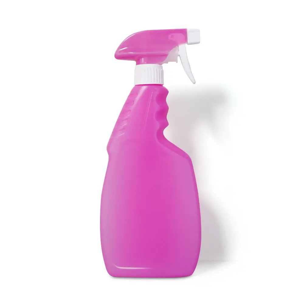 Botellas de plástico para pulverizar, rociador de gatillo de niebla, color rosa, 500ml, 500ml