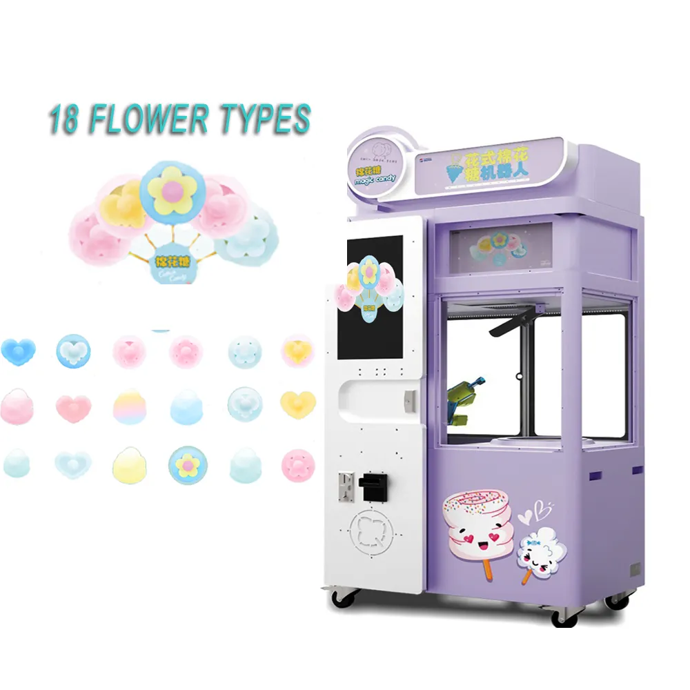 Automatischer Zuckerwatte-Verkaufs automat Süße Zuckerwatte-Maschinen für Kinder Automatische elektrische Zuckerwatte-Maschine
