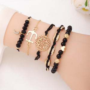 Bohemian Alloy <b>Bracelet</b> Set Gold Plated Anchor <b>Shell</b> Charm Unisex Gift Jewelry - Product Image 3