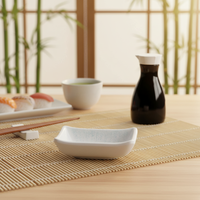 Prix direct usine – Petit plat à sauce réutilisable en mélamine blanche