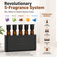 Diffuseur de parfum électrique portable de luxe Crearoma en gros avec 5 commandes de bouteilles indépendantes pour usage domestique