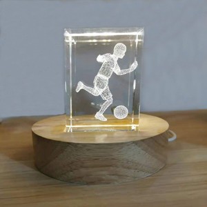 Bán Sỉ Đèn Ngủ Hình Quả Cầu Pha Lê Phát Sáng Nhiều Màu Sắc LED USB Hình Tròn Đế Gỗ Cho Phòng Ngủ - Product Image 5