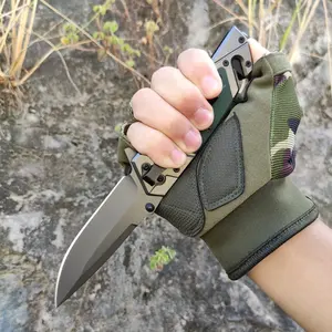 Dropshipping Products 2023 Green G10 Handle Outdoor Survival Camping Folding Pocket Handmade Camp Knife With Custom Metal Logo