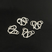 Offre Spéciale argent Sterling S fermoir Double anneau boucle en gros bijoux à bricoler soi-même matériel 925 argent Bracelet collier fermoir