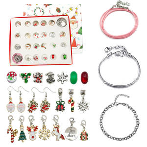 24 calendrier cloches de Noël Surprise aveugle coffret créatif fait à la main bricolage enfants Bracelet boîte-cadeau - Product Image 6