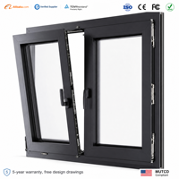 Ventana Moderna Insonorizada de Aluminio con Sistema de Apertura Oscilobatiente y Herrajes Alemanes Siegenia para Soluciones de Construcción de Viviendas de Alta Gama