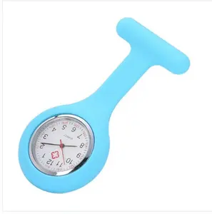 Clip de montre en silicone pour infirmière, logo personnalisé, pour montres analogiques à quartz de poche pour soins infirmiers hospitaliers