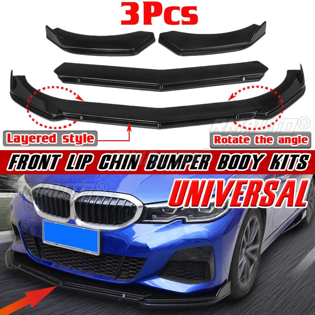 Front Ansatz für PEUGEOT 206 (für: CC, RC, GTI, S16, XSI, XS, SPORT) schwarz Hoc