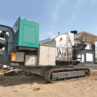 Installation de concassage de pierres de grande capacité 300 TPH, concasseur à percussion mobile sur chenilles, concasseur mobile pour déchets de construction