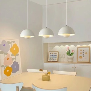 Lampe suspendue moderne minimaliste rétro en forme de bourgeon de fleur, luminaire suspendu en métal, couleur crème, 16W, pour restaurant, <span class=keywords><strong>bar</strong></span>, chambre à coucher - Product Image 6