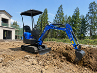 Mini pelleuse agile avec attache rapide universelle pour la plantation d'arbres, le dragage de ruisseaux et le forage de trous pour clôtures