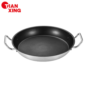 Tianxing Restaurant Kitchen Cookware Wholesale Cooking <strong>Frying</strong> <strong>Pan</strong> Double Handle Steak <strong>Pan</strong> Nonstick Induction <strong>Grill</strong> <strong>Pan</strong> - Product Image 1
