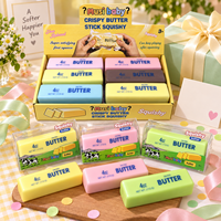 Jouet Squishy en Mousse PU en Gros, Barre de Beurre Croustillante à Remontée Lente avec Couche Extérieure Croustillante pour Soulagement du Stress