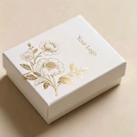 Boîte à bijoux avec logo personnalisable, écologique et biodégradable pour l'emballage de bijoux de luxe et d'autres articles.