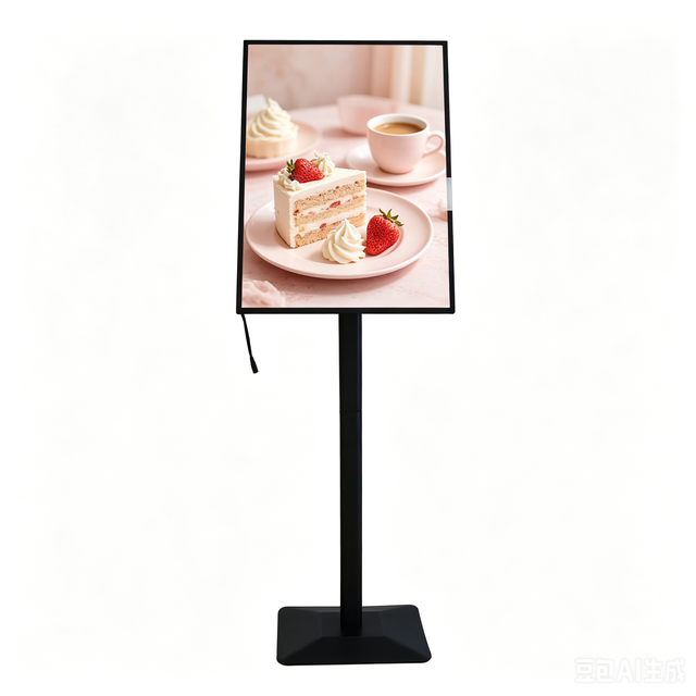 Wholesale Popular Model Steel LED Display Restaurant Menu Stand Light Box A2A3 Metal Pole Heavy-duty  Menu Board