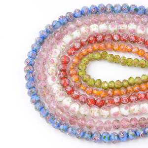 8/10/12mm multicolore <span class=keywords><strong>Murano</strong></span> trasparente fiore sfaccettato Lampwork cristallo <span class=keywords><strong>perline</strong></span> <span class=keywords><strong>di</strong></span> <span class=keywords><strong>vetro</strong></span> per gioielli braccialetto fai da te fare mestiere - Product Image 1