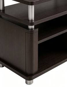 Soporte de <span class=keywords><strong>TV</strong></span> de <span class=keywords><strong>plasma</strong></span> de diseño moderno de madera, <span class=keywords><strong>mesa</strong></span> de cristal de esquina con muebles de estante (DX-8705) - Product Image 5